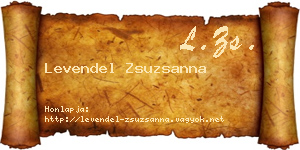 Levendel Zsuzsanna névjegykártya