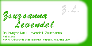zsuzsanna levendel business card
